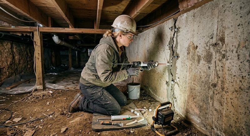 Basement Crack Repair in Columbus, OH